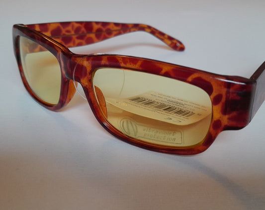 True Vintage 1990's Tortoiseshell frame Yellow lens Authentic Sunglasses